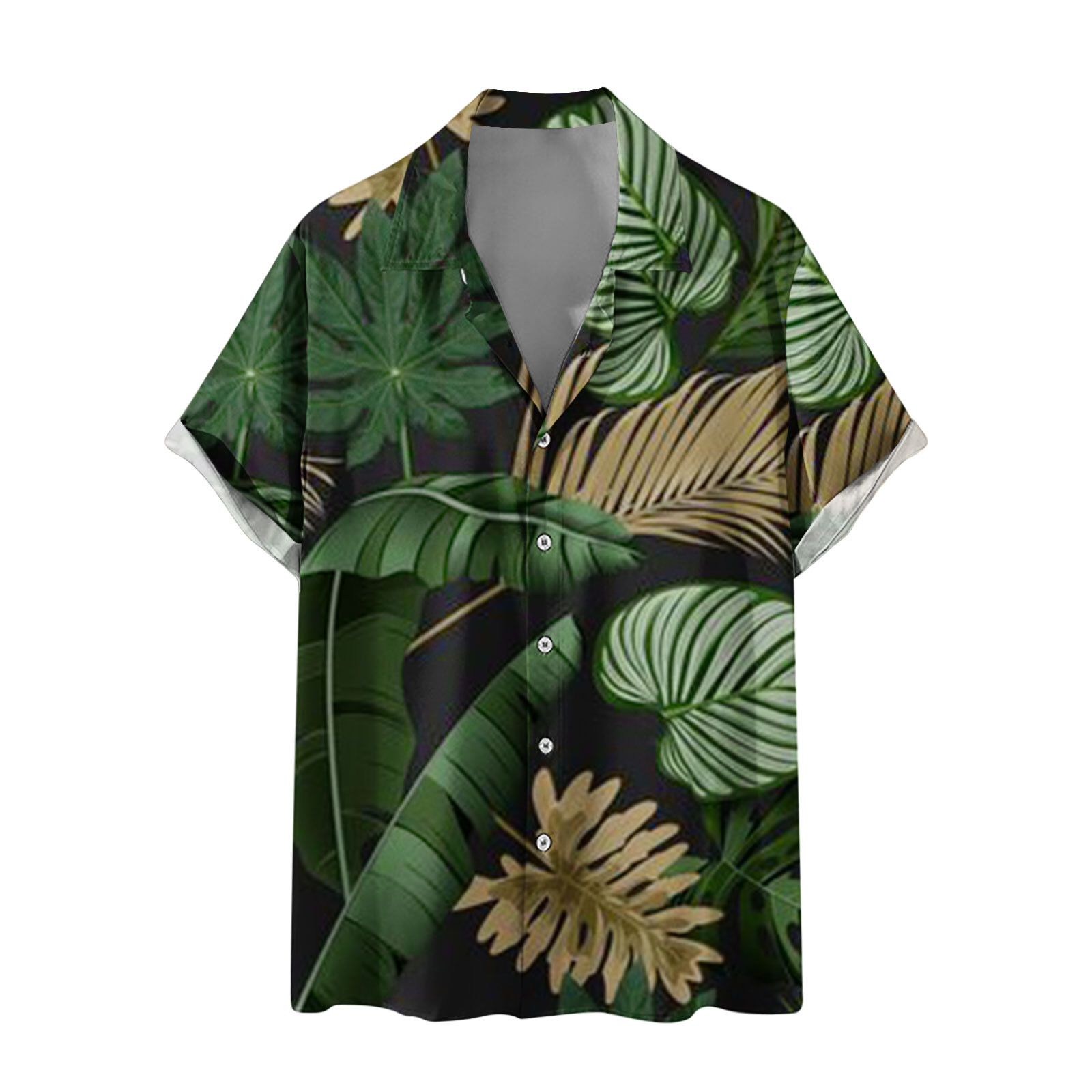Amtdh Men's Beach Camp Shirt Clearance Hawaiian Style Coconut Tree