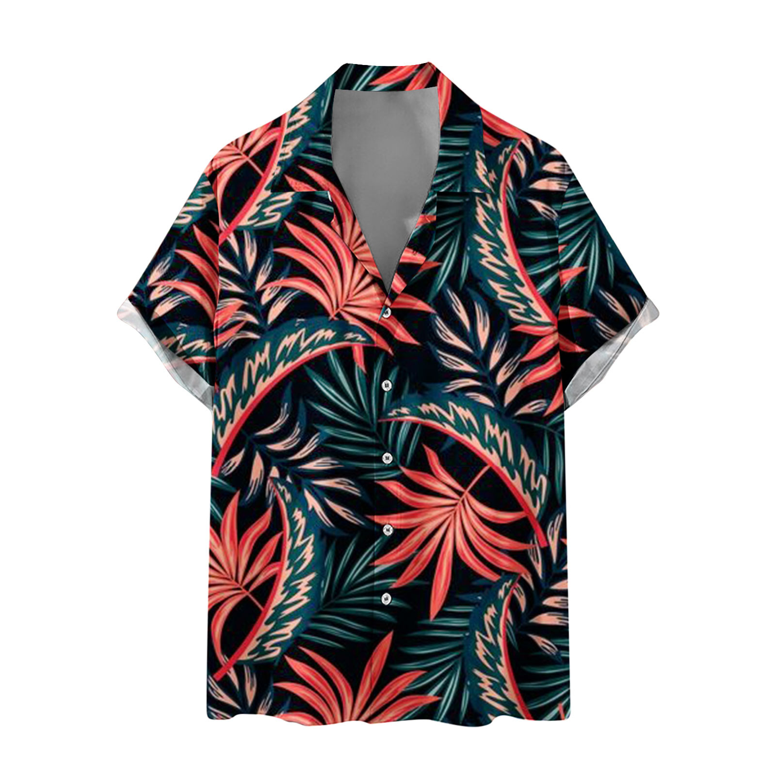 Amtdh Men's Beach Camp Shirt Clearance Hawaiian Style Coconut Tree