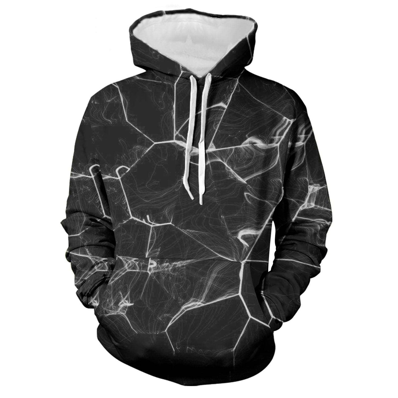 Amtdh Men's Sweatshirts Clearance 3D Digital Printing Soft Loose Fit