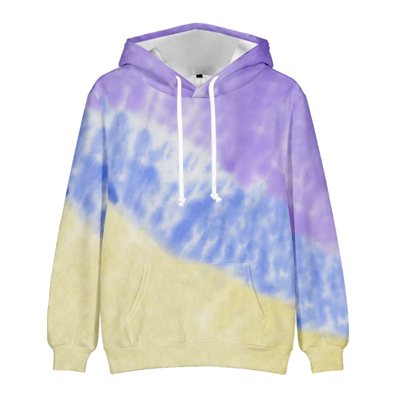 Amtdh Men's Sweatshirts Clearance Long Sleeve Tie Dye Drop Shoulder