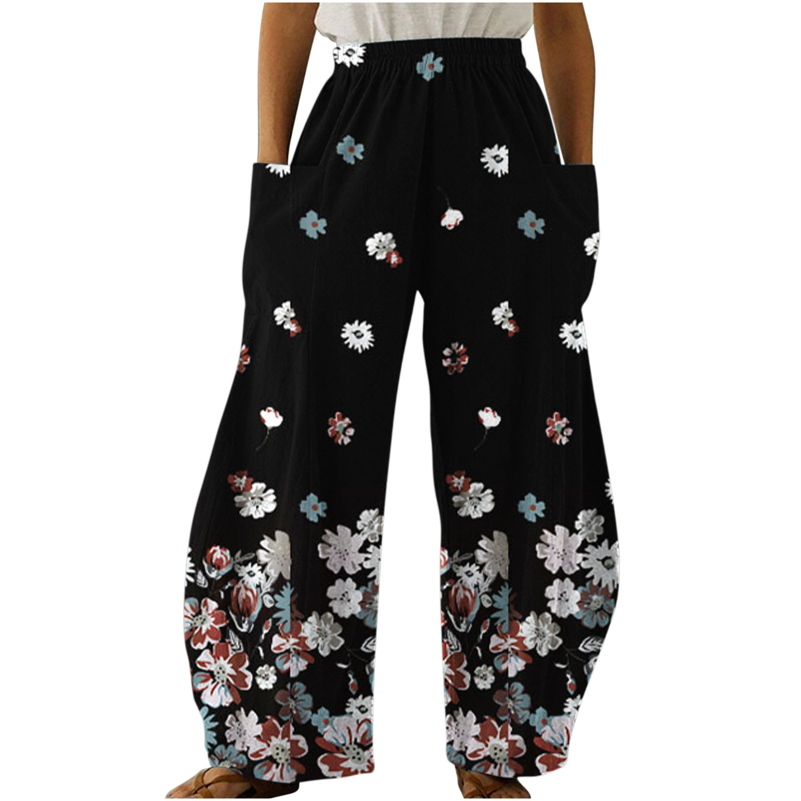 Amtdh Women's Gradient Color Ombre Pants Clearance Beach Long Palazzo