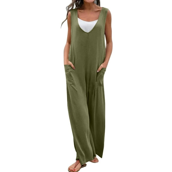 Amtdh Women's Solid Color Pants Flowy Beach Long Palazzo Pants Lounge Trousers Comfy Jogging Work Casual Going out Pants Lightweight Pants Lady Army Green XL