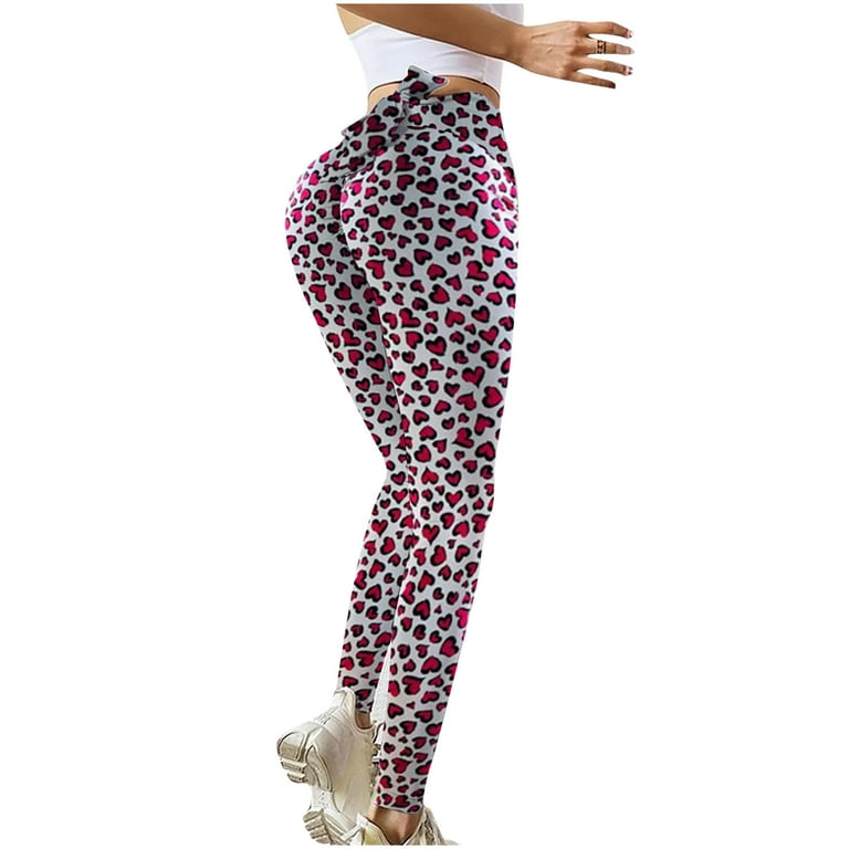 Amtdh Womens Bow Tie Yoga Pants for Women Sweatpants Stretch Printing Butt  Lift Tights Workout Pants Tummy Control Workout Pants High Waist Slimming  Fitness Running Yoga Leggings for Women Pink L 