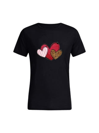 Amtdh Womens Clothes Plus Size Tops for Women Hearts Graphic