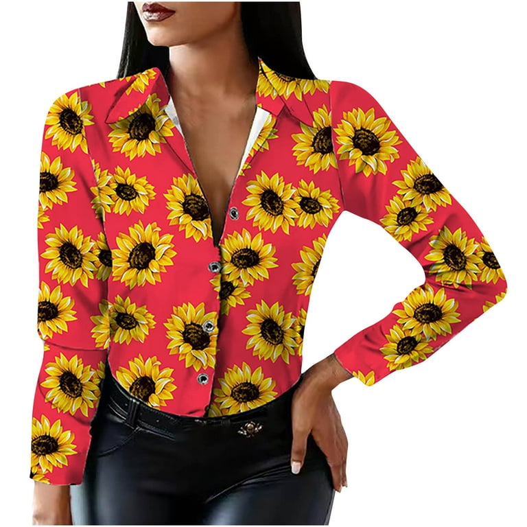 Amtdh Womens Sweatshirts Sunflower Graphic Sweatshirts Long Sleeve
