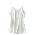 thumbnail image 1 of Amtdh Womens Vest With Chest Pad No Steel Rings Cup One Body Bottom Underwear Yoga Sports Blouse Y2K Clothing Camisole Shirts Plus Size Sleeveless Summer Vest Crop Tank Tops for Women White_a L, 1 of 5