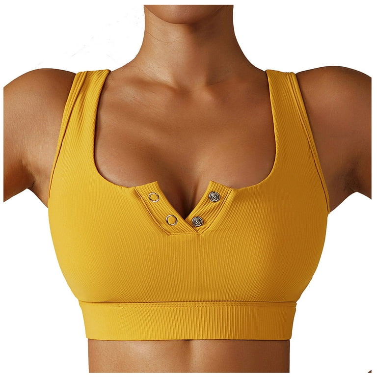 Amtdh Womens Vest Plus Size Sleeveless Summer Vest Crop Tank Tops for Women  Beautiful Back Sports Underwear Tee Sports Yoga Bra Wearing Blouse Camisole  Fitness Yoga Clothes Shirts Yellow L 