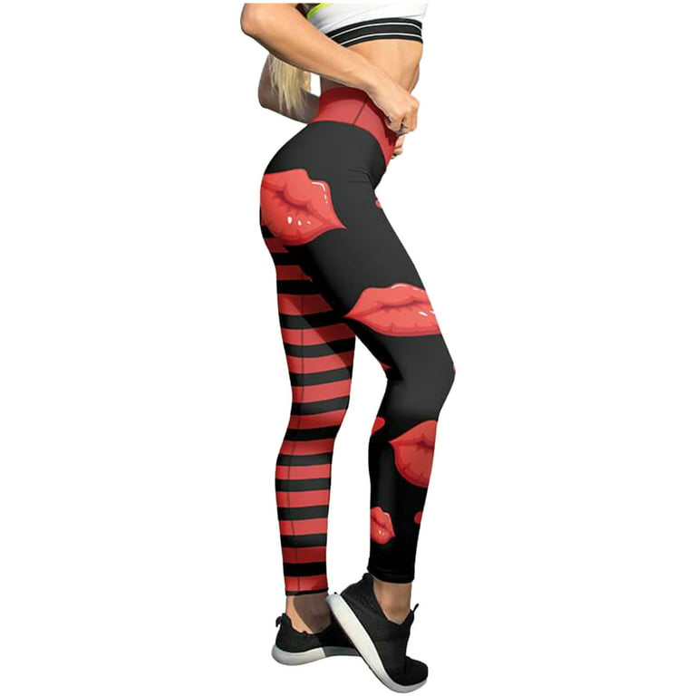 Amtdh Womens Yoga Pants for Women Sweatpants High Waist Heart Print Workout  Pants Butt Lift Tights Workout Pants Stretch Athletic Slimming Fitness  Running Yoga Leggings for Women Black S 