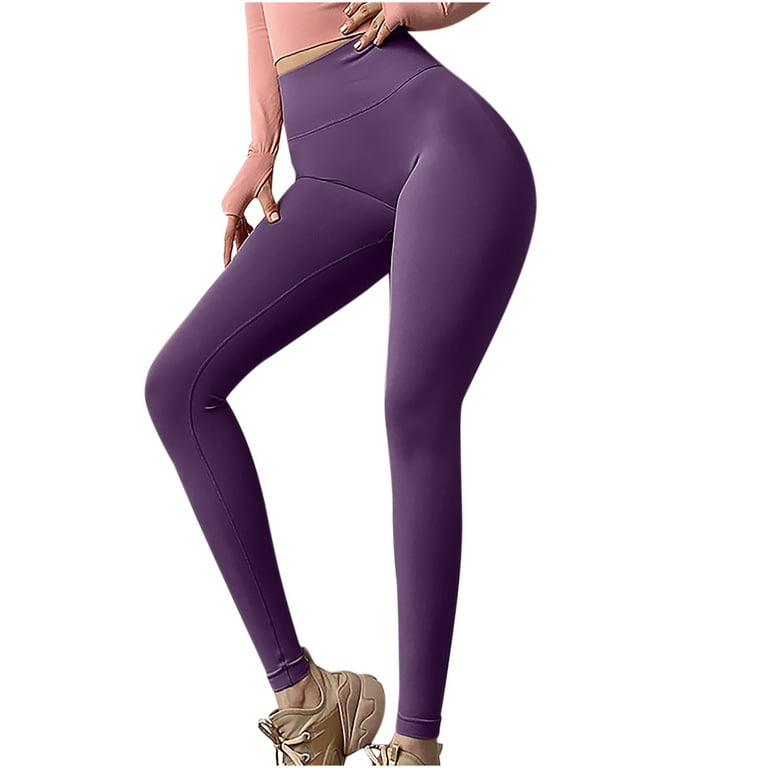 Amtdh Womens Yoga Pants for Women Sweatpants Stretch Athletic Tummy Control  Workout Pants High Waist Slimming Butt Lift Tights Workout Pants Fitness  Running Yoga Leggings for Women Purple S 