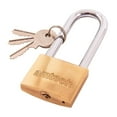 thumbnail image 1 of Amtech Long Shackle Brass Padlock 50mm, 1 of 4