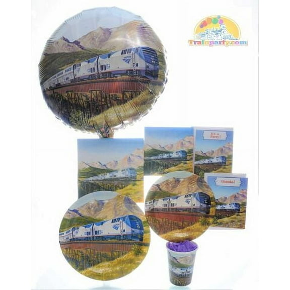 Amtrak Train Deluxe Party Pack -- AMTRAK TRAIN