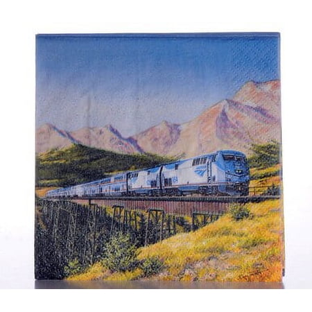 Amtrak Train Party Beverage Napkins (16 ct)