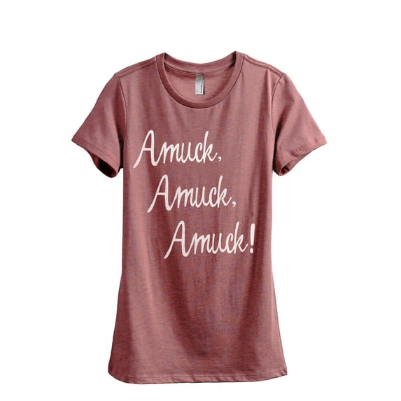 Amuck Amuck Women's Fashion Relaxed T-Shirt Tee Heather Rouge X-Large