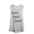 thumbnail image 1 of Amuck Amuck Women's Fashion Sleeveless Muscle Workout Yoga Tank Top Sport Grey 2X-Large, 1 of 3