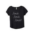 thumbnail image 1 of Amuck Amuck Women's Fashion Slouchy Dolman T-Shirt Tee Heather Black X-Large, 1 of 3