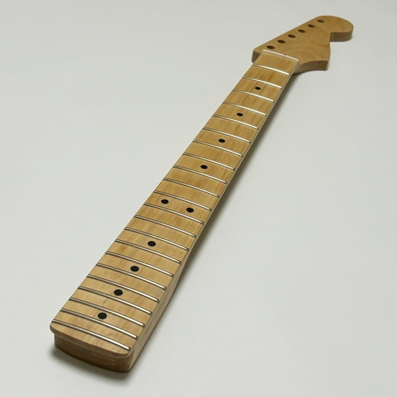 Amuic Strat Guitar Neck 22 Frets, 25.5'' Canada Maple Modern C Shape Electric Guitars Necks with Radius 9.5'' Fingerboard Medium Jumbo Fret for ST Style Guitar Parts Replacement