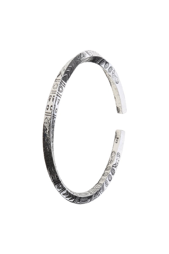 Amulet for Men Cuff Bangle Alloy Men Jewelry Gift -Runes Open Wristband