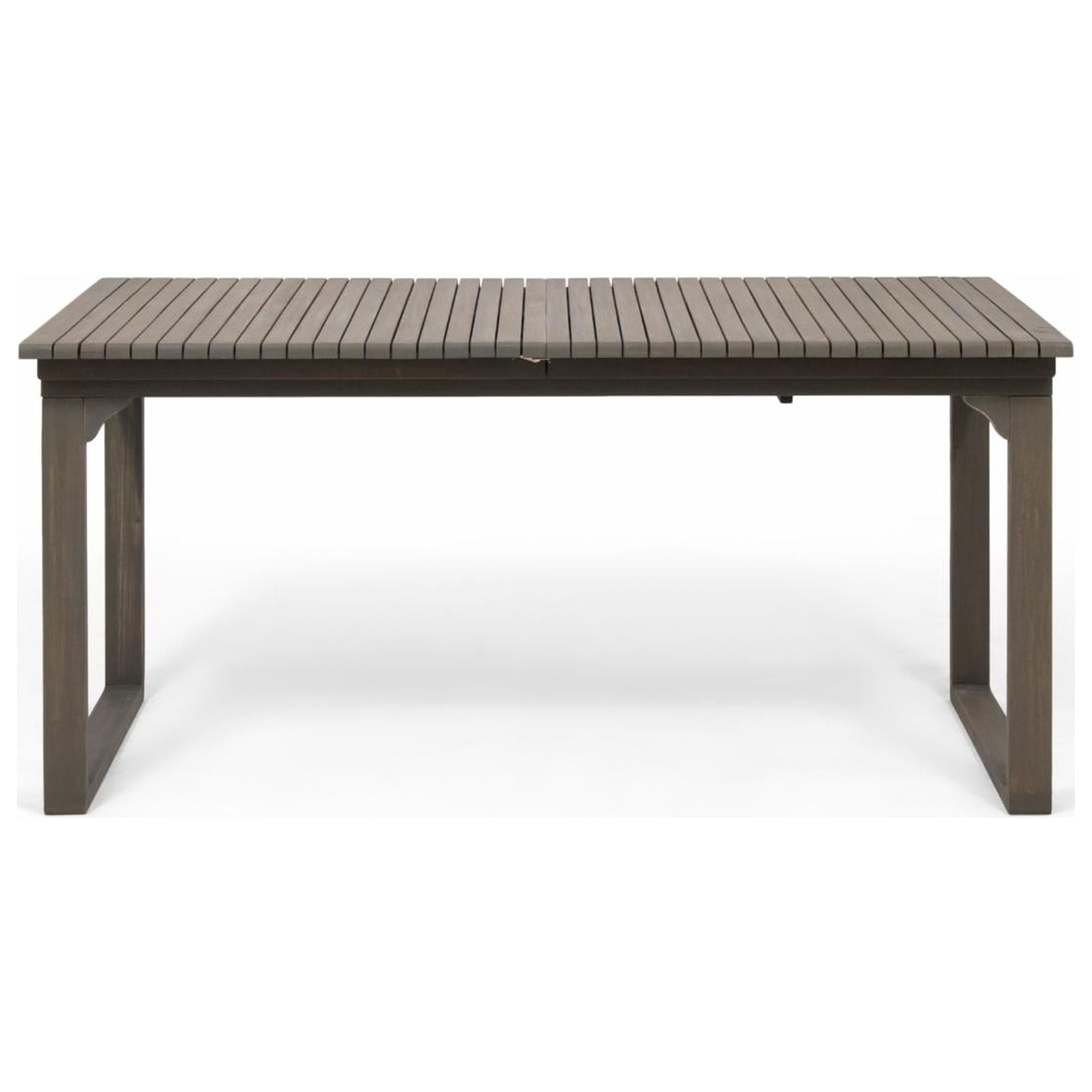 Outdoor Acacia Wood Expandable Dining Table Brown