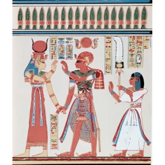 Amunkhepesef Tomb: Wall Painting, 1198-66 BC, Egyptian Art, Fresco Poster Print (18 x 24)