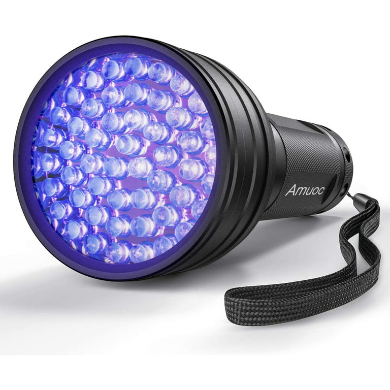 Foranderlig facet Fahrenheit Amuoc UV Flashlight Black Light UV Lights, 51 LED Blacklight(Batteries Not  Included) - Walmart.com