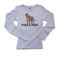 thumbnail image 1 of Amur Tiger - Endangered - Wild & Free Women's Long Sleeve Grey T-Shirt, 1 of 2