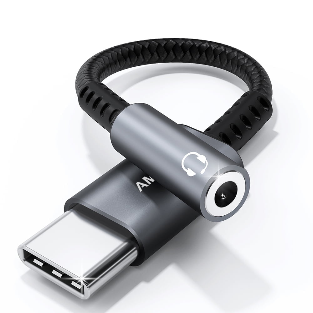 USB Type C to 3.5mm Female Headphone Jack Adapte(2pc), USB C to Aux Audio
