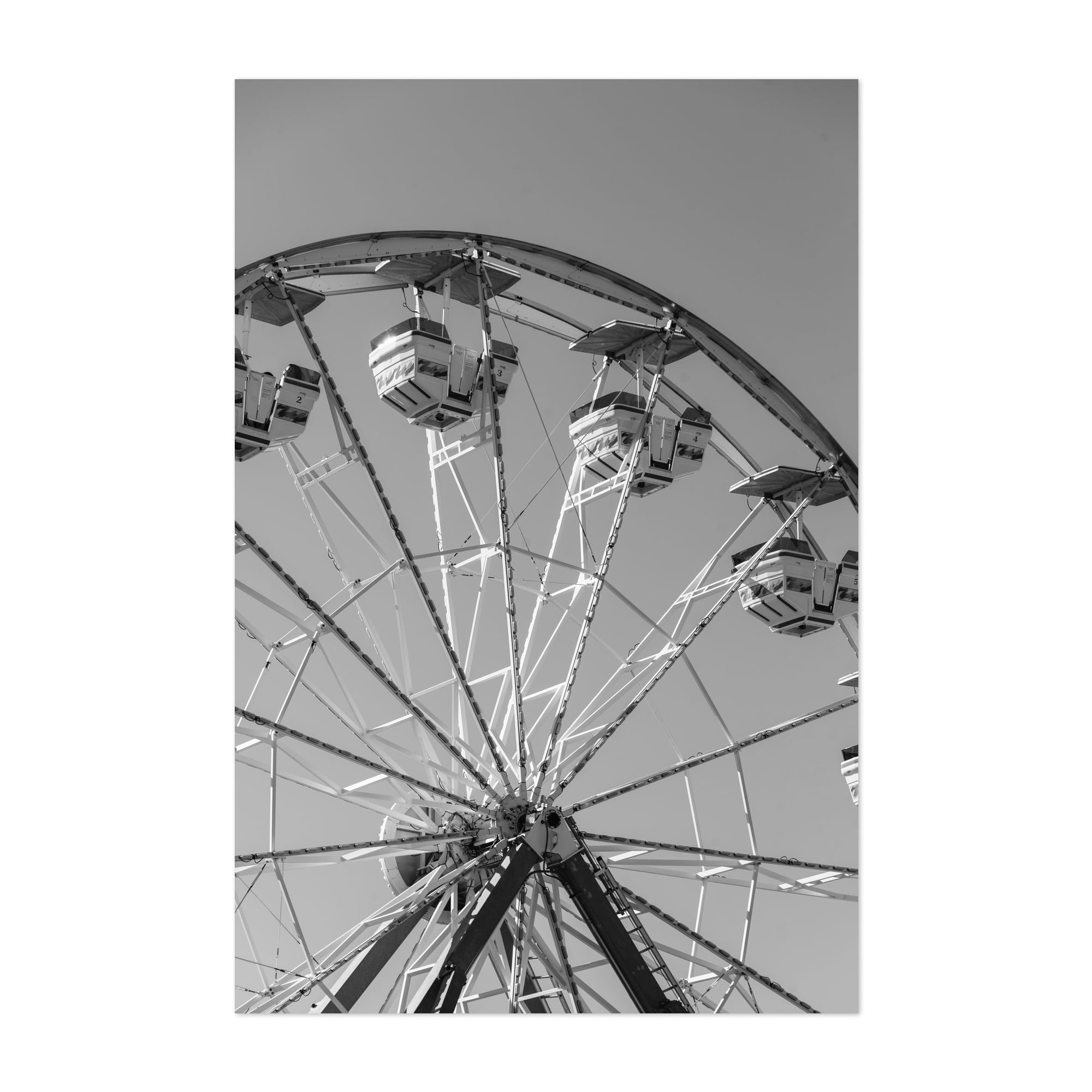 Amusement Only 04 B&W Old Orchard Beach Maine Photography Ferris