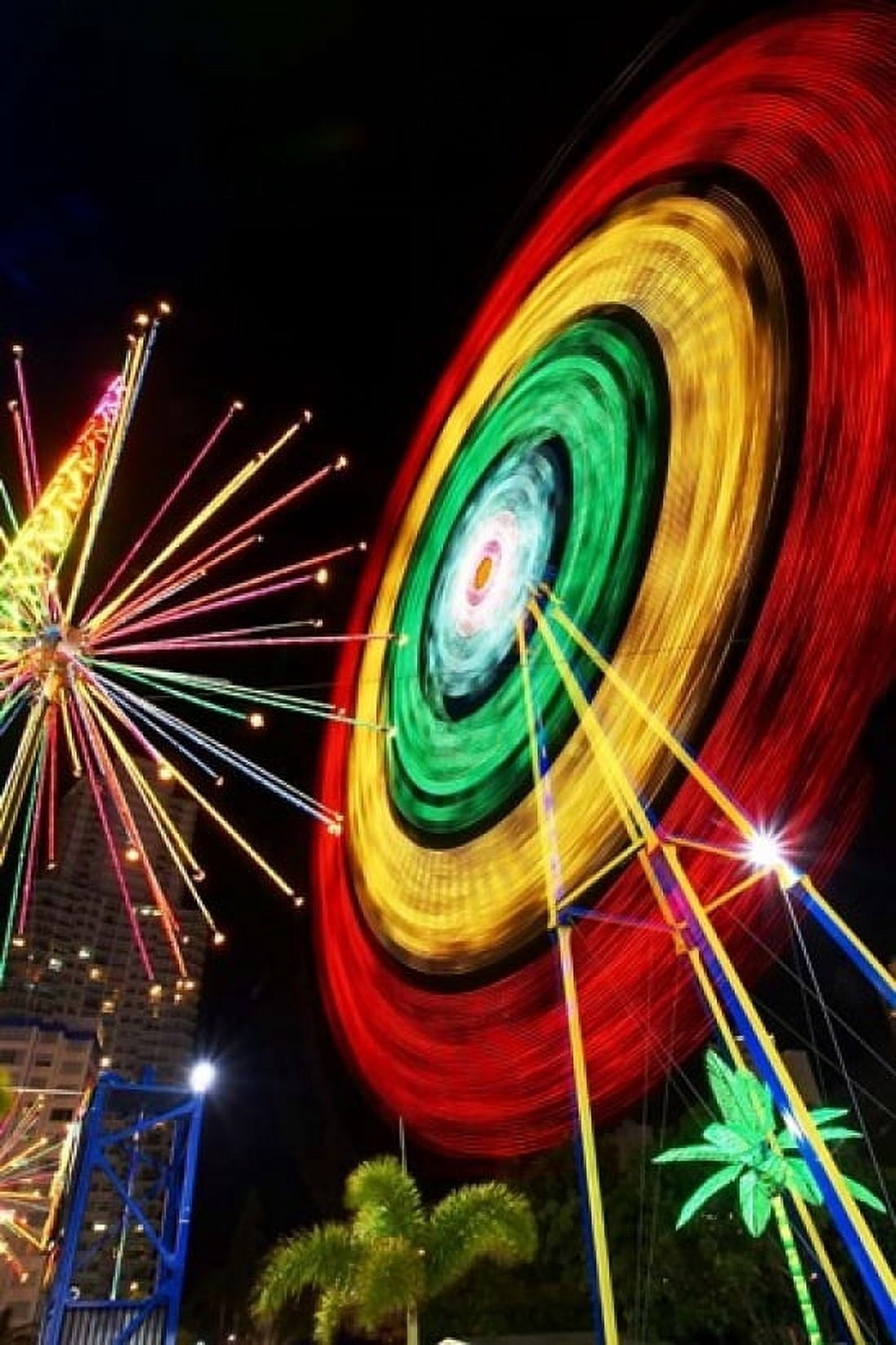 Amusement Park at Night Surfers Paradise Gold Coast Queensland Australia Canvas Art - David Wall DanitaDelimont (24 x 36)