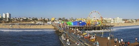 Amusement park Santa Monica Pier Santa Monica Los Angeles County California USA Canvas Art - Panoramic Images (36 x 12)