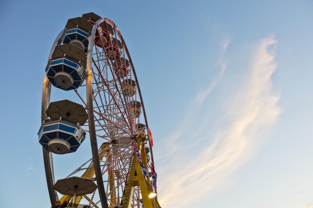 Amusement ride at Capital Ex Fairgrounds Edmonton Alberta Canada Canvas Art - LJM Photo Design Pics (38 x 24)