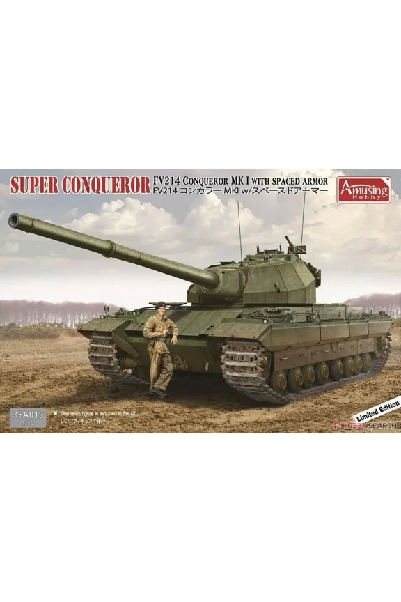 Amusing Hobby 35A013 1/35 Super Conqueror FV 214 Conqueror Mk I spaced armour Model Kit