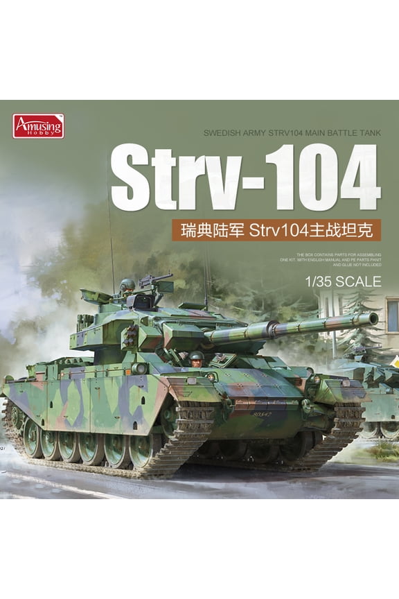 Amusing Hobby 35A043 1/35 Swedish Army Strv-104 Main Battle Tank - Scale Assemble Model Kit - Scale Assemble Model Kit