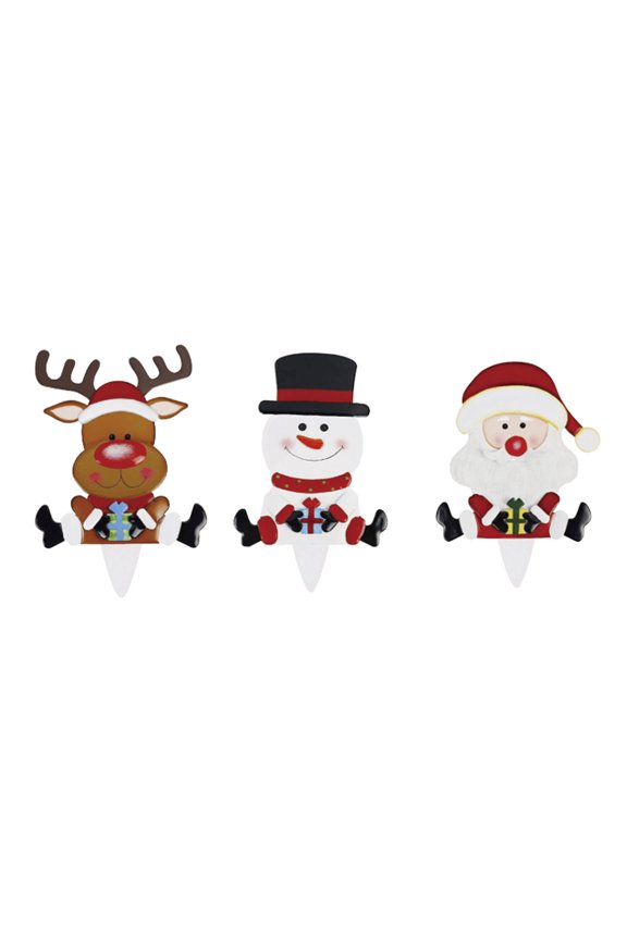 Ornaments for Christmas Tree 3D Light Ornaments Glowing Small Pendant Santa Snowman Reindeer Star for Home Decor