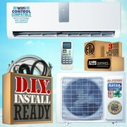 Amvent AXI 18000 BTU 12600 BTU DOE Ductless Mini Split Air Conditioner with Heat Pump, White