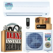 Amvent AXi Series 9000 BTU Ductless Mini Split Air Conditioner with Heat Pump incl Installation 25 Foot Kit