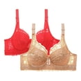 thumbnail image 1 of Amvlyk 2Pc Minimizer Bras for Women Underwire Comfort Push Up Bras with Adjustable Shoulder Straps Supportive Tshirt Bra Seamless Lightly Smoothing Everyday Bras, 1 of 2