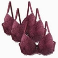 thumbnail image 1 of Xugsiok 3PC Sports Bra for Women No Underwire Supportive Push Up Bra Seamless Soft Adjustable Straps Yoga Basic Top Workout Bra Full Coverage Breathable Comfort Everyday Bras for Daily Yoga Lounging, 1 of 4