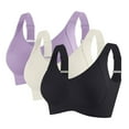 thumbnail image 1 of Xugsiok 3Pc Sports Bra for Women High Support Breathable Seamless Bralette with Adjustable Straps Soft Lightweight Stretch Everyday Bras Flexible Invisible Under Bras for Gym Workout Exercise Running, 1 of 8