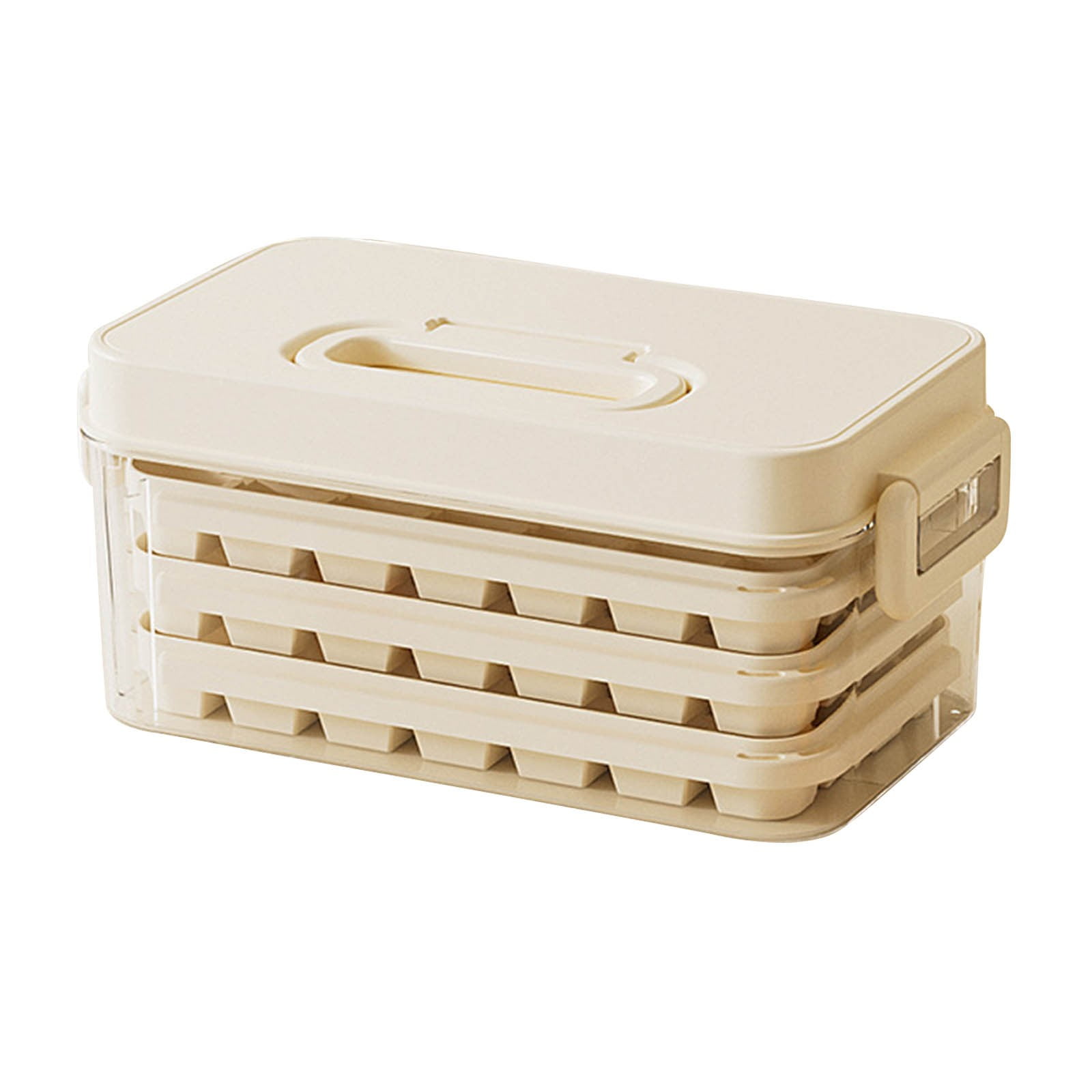 Amvlyk 84-Slot Press Demolding Ice Tray, Food-Safe Ice Storage Box with ...