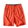thumbnail image 1 of Amvlyk Athletic Shorts for Men Elastic Waist Solid Drawstring Running Shorts with Zipper Pockets Fashion Sports Activewear Hiking Shorts Breathable Basketball Tennis Workout Shorts for Walking Gym, 1 of 9