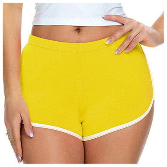 Amvlyk Athletic Shorts for Women High Waisted Dolphin Shorts Solid Color Lightweight Hiking Sports Yoga Gym Running Hot Pants Short Slim Shorts for Camping Travel Running Workout