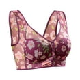 thumbnail image 1 of Amvlyk Bras for Women Wireless Push Up Printed Bralette with Adjustable Straps Fashion Soft Full Coverage Lightly Daily Bras Comfort Smoothing Breathable Everyday Bras for Workout Sleep Wear, 1 of 3