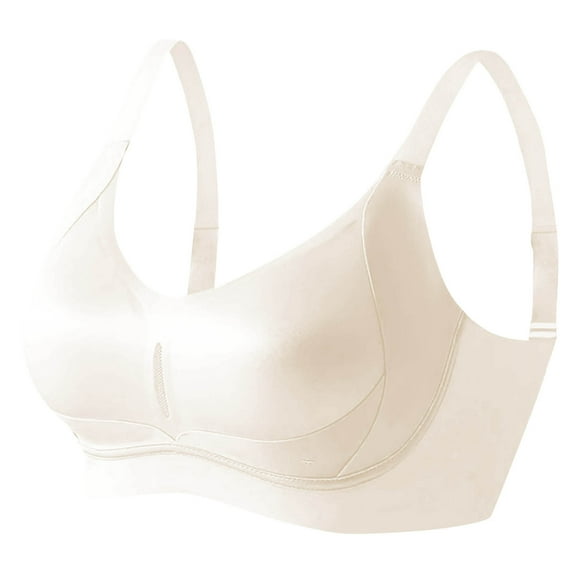 Amvlyk Bras for Women No Wireless Seamless Soft Full Coverage Bra with Adjustable Straps Lifting Push Up Bras Supportive Comfort Breathable Everyday Bras for Running Daily Yoga Lounging