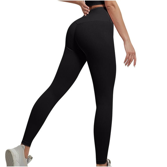 Amvlyk Butt Lifting Leggings for Women Seamless Lightweight Slim Full Length Pants Leggings High Waist Sweatpants Gym Workout Stretchy Athletic Pants for Activewear Casual Exercise
