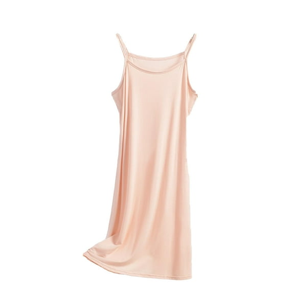Amvlyk Camisole Sleepshirts for Women Modal Spaghetti Strap Sleepwear Sleeveless Ankle-Length Nightshirt Round Neck Nightdress Loose Loungewear Casual House Dress Home Wear Pajamas
