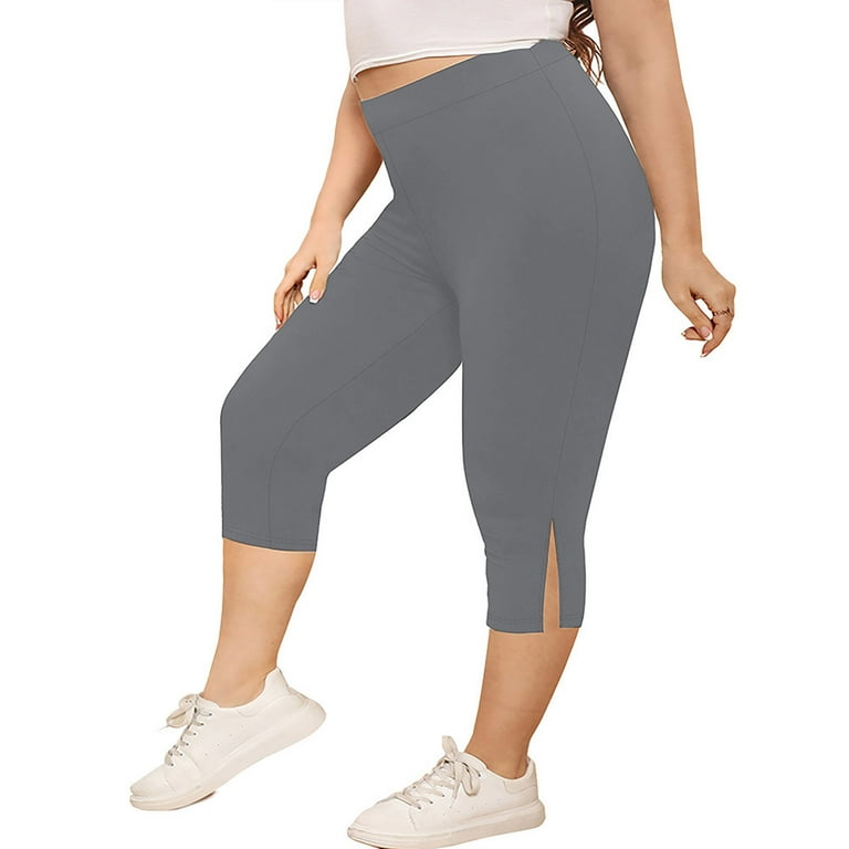 Amvlyk Capri Pants for Women Plus Size Qiuck Dry Soft Breathable