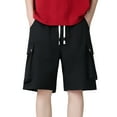thumbnail image 1 of Amvlyk Cargo Shorts for Men Drawstring Elastic Waist Knee Length Running Shorts Zipper Multipocket Lightweight Casual Athletic Shorts Classic Outdoor Hiking Shorts for Gym Camping Fishing Travel, 1 of 10