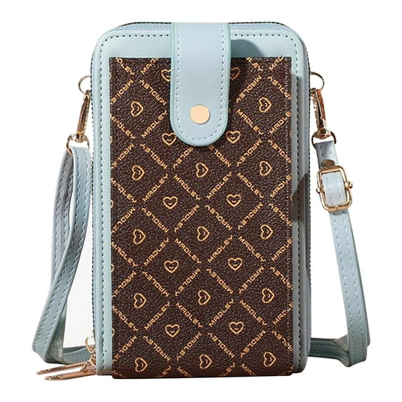 Amvlyk Women screen Phone Bags, Mini Leather Mobile Phone Crossbody Bags Shoulder Handbag Wallet With Credit Card Slots