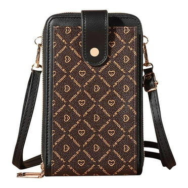 Amvlyk Women screen Phone Bags, Mini Leather Mobile Phone Crossbody Bags Shoulder Handbag Wallet With Credit Card Slots