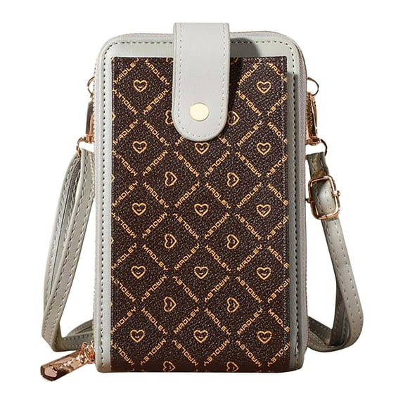 Amvlyk Women screen Phone Bags, Mini Leather Mobile Phone Crossbody Bags Shoulder Handbag Wallet With Credit Card Slots